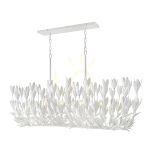 Lampa wyspowa FLORA - 10 źródeł światła - Tynk strukturalny QUINTIESSE
