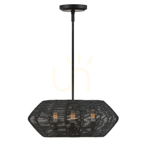 Lampa wisząca LUCA - 3 źródła światła - Czarny QUINTIESSE