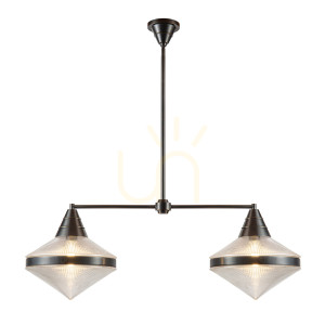 Lampa wyspowa WILLARD - 2 źródła światła - Miejski brąz QUINTIESSE