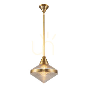 Lampa wisząca WILLARD - 1 źródło światła - Vintage mosiądz QUINTIESSE