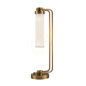 Lampa stołowa WYNWOOD - 1 źródło światła - Vintage mosiądz QUINTIESSE