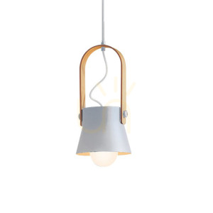 Lampa wisząca 1L Białe drewno ZAMBELIS