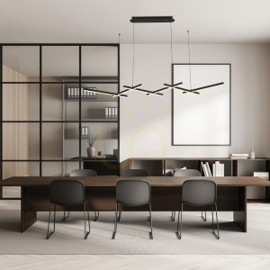 Lampa wisząca 85W 3000k czarna ZAMBELIS