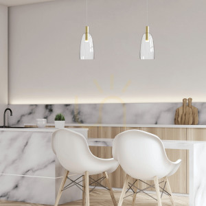 Lampa wisząca 5W przezroczyste szkło ZAMBELIS