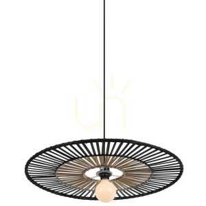 Lampa wisząca Bambus 1xe27 Czarny ZAMBELIS