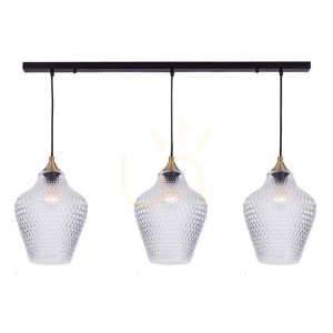 Lampa wisząca 3xe27 MAX 40W czarna ZAMBELIS