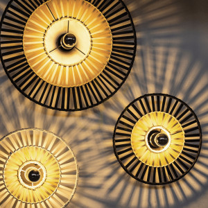 Lampa sufitowa czarny bambus 1xe7 MAX 40W ZAMBELIS