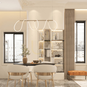 Lampa wisząca LED 60W złota MAT ZAMBELIS