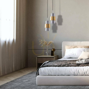 Lampa wisząca Światło E27 MAX 40W Złoty matowy chrom Klasa ZAMBELIS