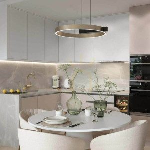 Lampa wisząca LED 41W 3000k aluminium złoty/matowy czarny ZAMBELIS
