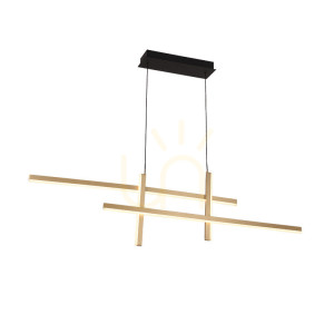 Lampa wisząca Światło 41W 3000k Aluminium Złoto Czarne ZAMBELIS
