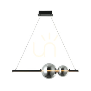 Lampa wisząca LED Światło 11W 3000k Aluminium - Dymione szkło ZAMBELIS