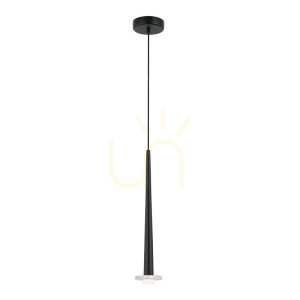 Lampa wisząca LED Światło 3W 3000k Aluminium - marmur Czarny ZAMBELIS