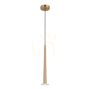 Lampa wisząca LED Światło 3W 3000k Aluminium - marmurowy złoty mat ZAMBELIS