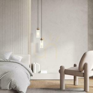 Pentant Light E14 Sandy Black Antique Brass ZAMBELIS