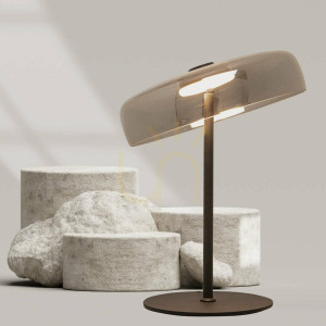 Lampa stołowa LED 15W metal-szkło czarny ZAMBELIS