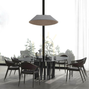 Lampa wisząca LED 12W SMD 3000k Akustyczna szarość ZAMBELIS