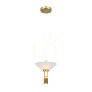 Lampa wisząca LED Światło 10W 3000k Aluminium Złoto ZAMBELIS