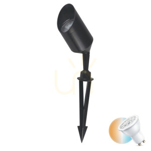 Zewnętrzna lampa kolczasta 1xgu10 czarna ZAMBELIS
