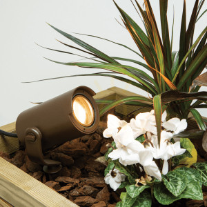 Zewnętrzna lampa kolczasta 1xgu10 ciemnobrązowa ZAMBELIS