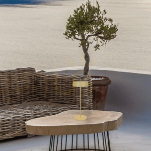 Zewnętrzna przenośna lampa stołowa 2.2w złota ZAMBELIS