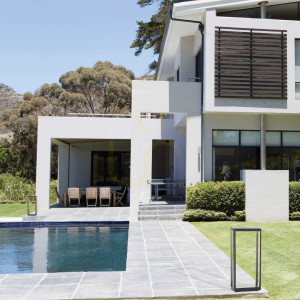 Zewnętrzna lampa podłogowa LED 8W 3000k aluminium grafit ZAMBELIS