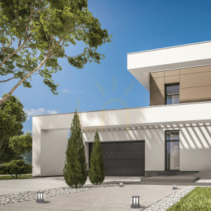 Zewnętrzna lampa podłogowa LED 8W 3000k aluminium grafit ZAMBELIS