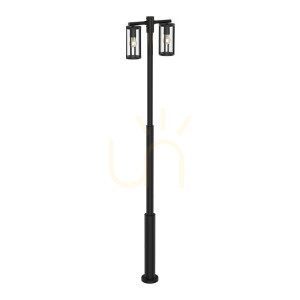 Słupek do lampy zewnętrznej 2xe27 MAX 15W aluminium czarny ZAMBELIS