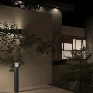 Zewnętrzna lampa podłogowa LED 10W 3000k aluminium grafit ZAMBELIS