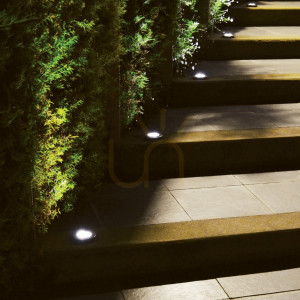 Zewnętrzna lampa wpuszczana Gu10 MAX 10W stal nierdzewna ZAMBELIS.