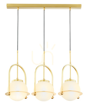 Lampa Wisząca ROSSO Mosiądz 3XE27/15W