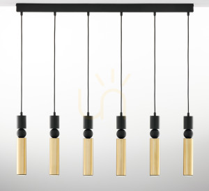 Lampa Wisząca ALAS Złoty 6xG10/14W