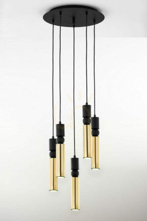 Lampa Wisząca ALAS Złoty 5xG10/14W