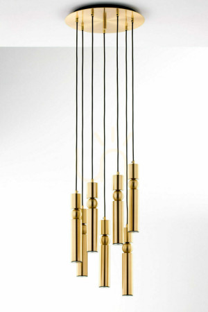 Lampa Wisząca ALAS Złoty 7xG10/14W