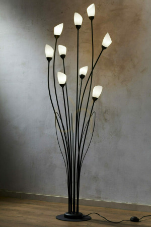 Lampa Podłogowa GLORIOSA Czarny 9xG9/14W