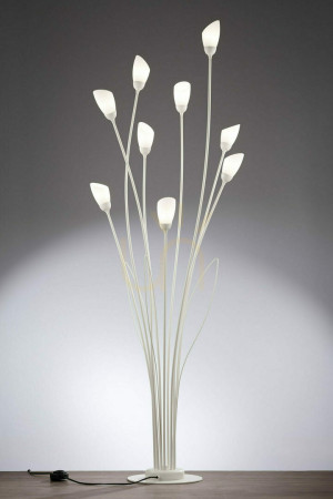 Lampa Podłogowa GLORIOSA Szary 9xG9/14W
