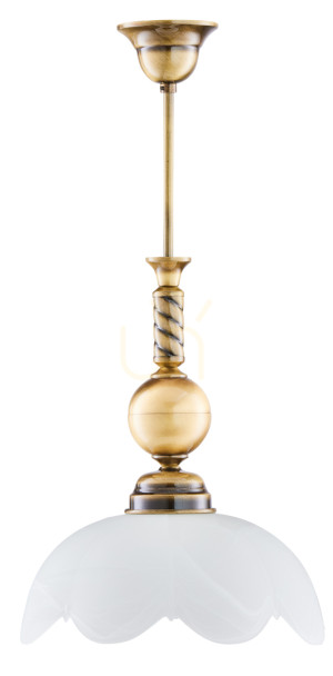 Lampa Wisząca JUPITER Mosiądz 1xE27/15W