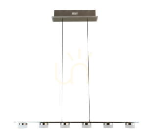 Lampa wisząca szóstka CASSIS nikiel-mat 7066-703 Aviano