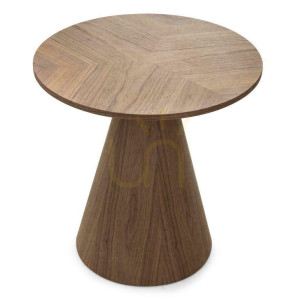 Round Stolik Boczny 60 cm OREZ Orzech Włoski
