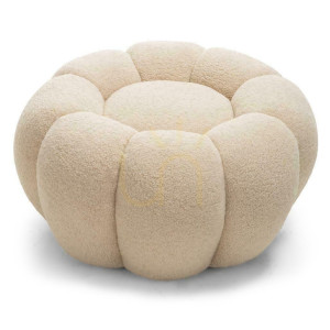 Pufa PERLE Beżowy Boucle