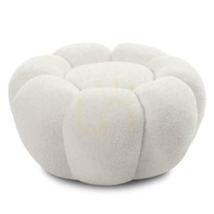 Pufa PERLE Biała Boucle