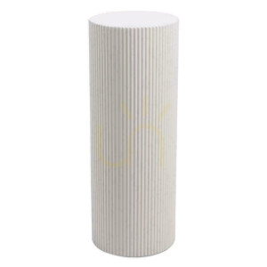 Stolik 30 cm RYU Szaro-Beżowy z Rowkami
