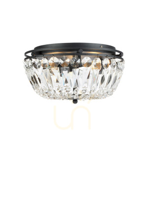 Plafon Markslojd Vasa 107587 chrom transparentny kryształ 3x40W 30 cm