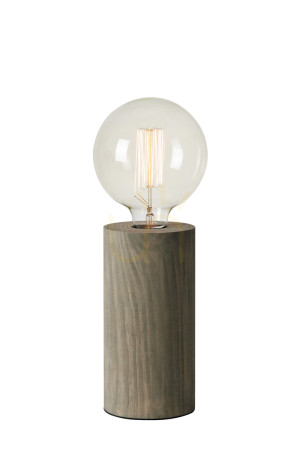 Lampa stołowa Markslojd Legna 108755 szara drewniana 20 cm