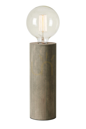 Lampa stołowa Markslojd Legna 108756 szara drewniana 28 cm