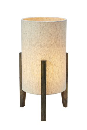 Lampa stołowa Markslojd 108760 orzech włoski beżowa 39 cm drewno tkanina