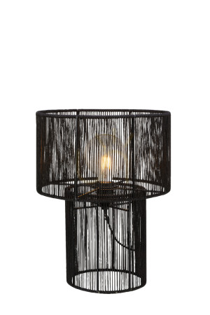 Lampa stołowa Markslojd SOGA 108768 czarna juta stal 30 cm