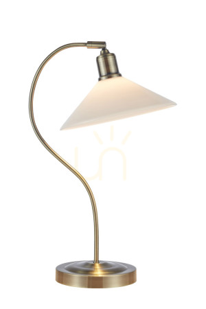 Lampa stołowa Markslojd Vela 108863 biała mosiądz 49 cm
