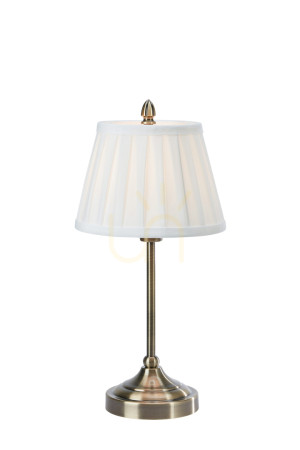Lampa stołowa Markslojd Oxford 108973 mosiądz biała stal 38,5 cm