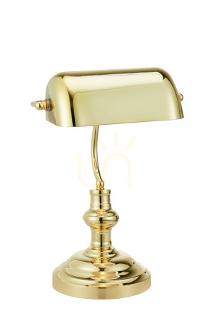 Lampa stołowa Markslojd Bankers 108977 mosiądz 42 cm stal